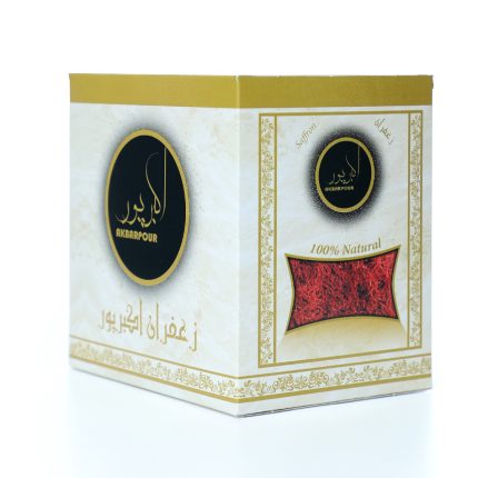 قوطی 12 عددی زعفران نیم مثقالی اکبرپور